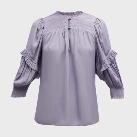 RAMY BROOK Zmora Ruffled Blouse small - Picture 2 of 5